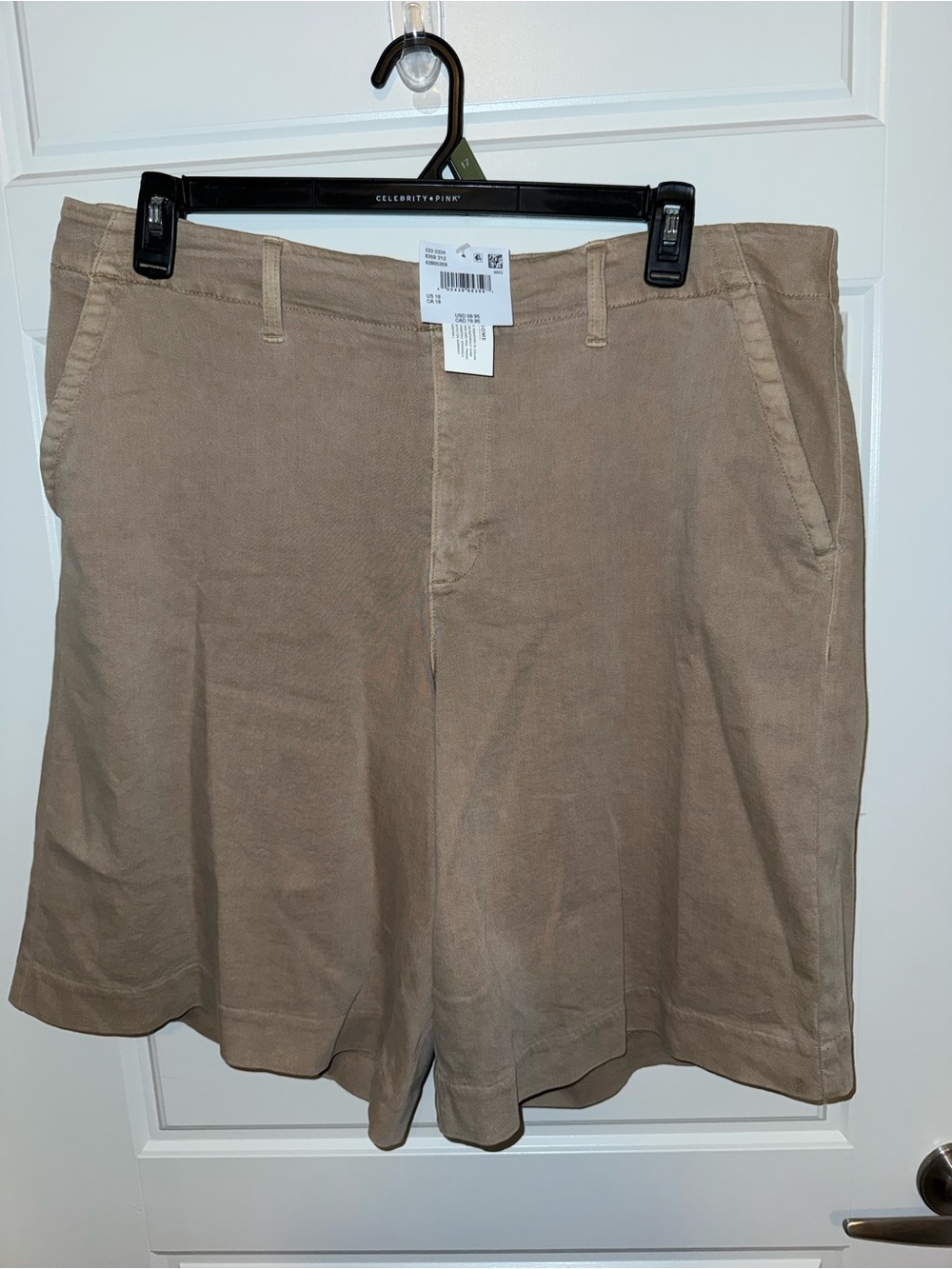 American Eagle Outfitters Women's Tan Flat-Front Shorts